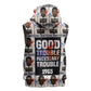 John Lewis Sleeveless Zip Hoodie with Mugshot Collage Design Civil Rights Portrait Good Trouble Tribute - African Pride