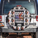 John Lewis Spare Tire Cover with Mugshot Collage Design Civil Rights Portrait Good Trouble Tribute - African Pride