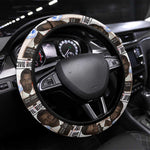 John Lewis Steering Wheel Cover with Mugshot Collage Design Civil Rights Portrait Good Trouble Tribute - African Pride