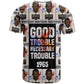 John Lewis T shirt with Mugshot Collage Design Civil Rights Portrait Good Trouble Tribute - African Pride