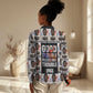 John Lewis Women Casual Shirt with Mugshot Collage Design Civil Rights Portrait Good Trouble Tribute - African Pride