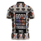 John Lewis Zipper Polo Shirt with Mugshot Collage Design Civil Rights Portrait Good Trouble Tribute - African Pride