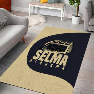 John Lewis Area Rug with Selma Bridge Graphic Civil Rights and Voting Rights Tribute - African Pride
