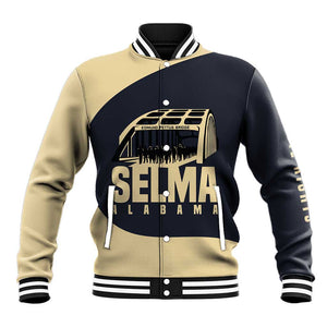 John Lewis Baseball Jacket with Selma Bridge Graphic Civil Rights and Voting Rights Tribute - African Pride