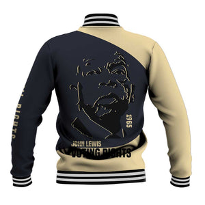 John Lewis Baseball Jacket with Selma Bridge Graphic Civil Rights and Voting Rights Tribute - African Pride