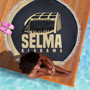 John Lewis Beach Blanket with Selma Bridge Graphic Civil Rights and Voting Rights Tribute - African Pride
