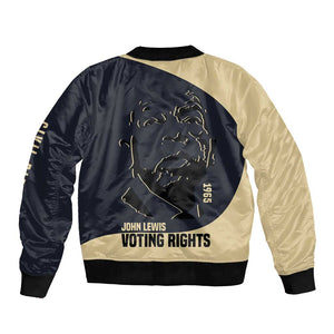 John Lewis Bomber Jacket with Selma Bridge Graphic Civil Rights and Voting Rights Tribute - African Pride