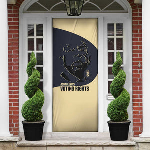 John Lewis Door Cover with Selma Bridge Graphic Civil Rights and Voting Rights Tribute - African Pride