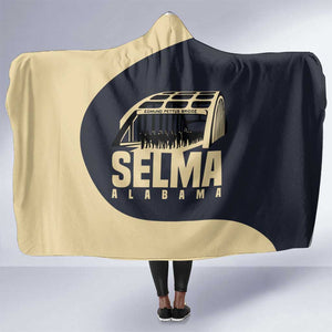 John Lewis Hooded Blanket with Selma Bridge Graphic Civil Rights and Voting Rights Tribute - African Pride
