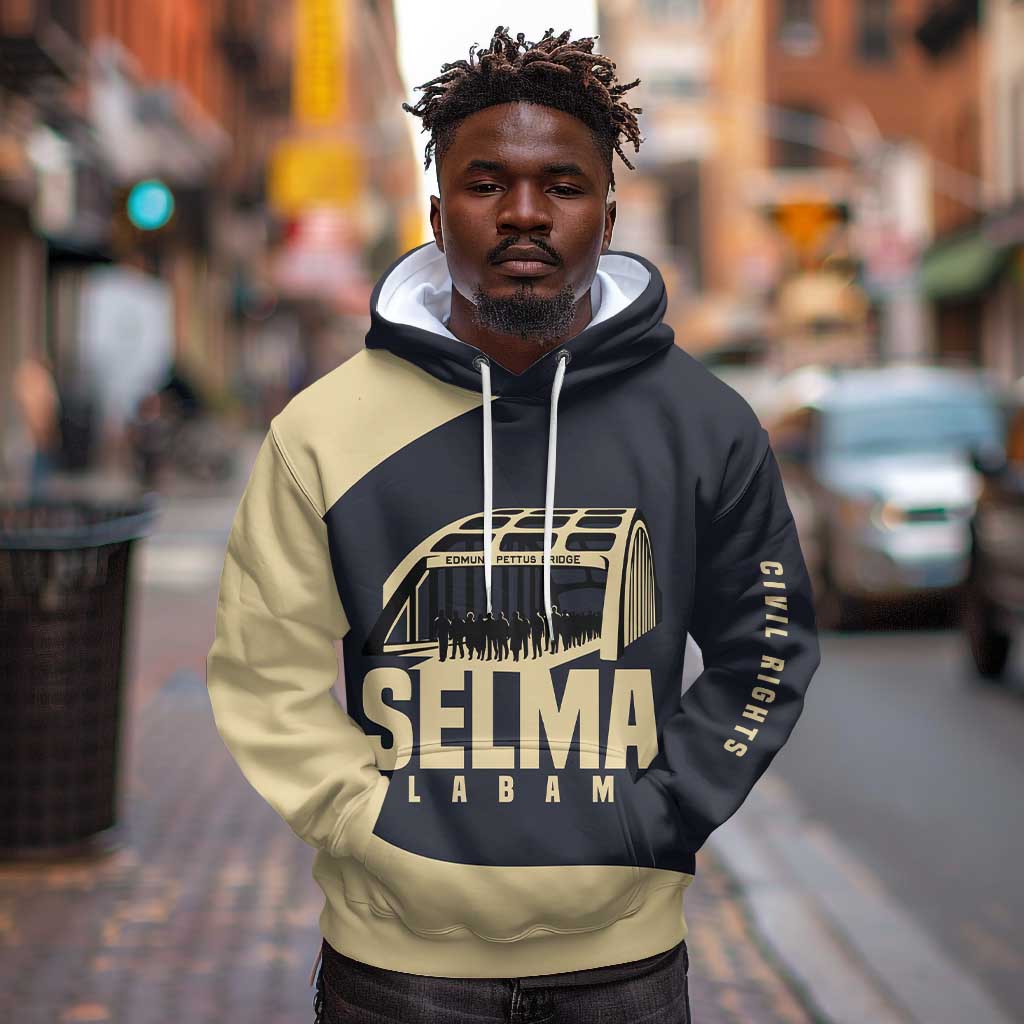 John Lewis Hoodie with Selma Bridge Graphic Civil Rights and Voting Rights Tribute - African Pride