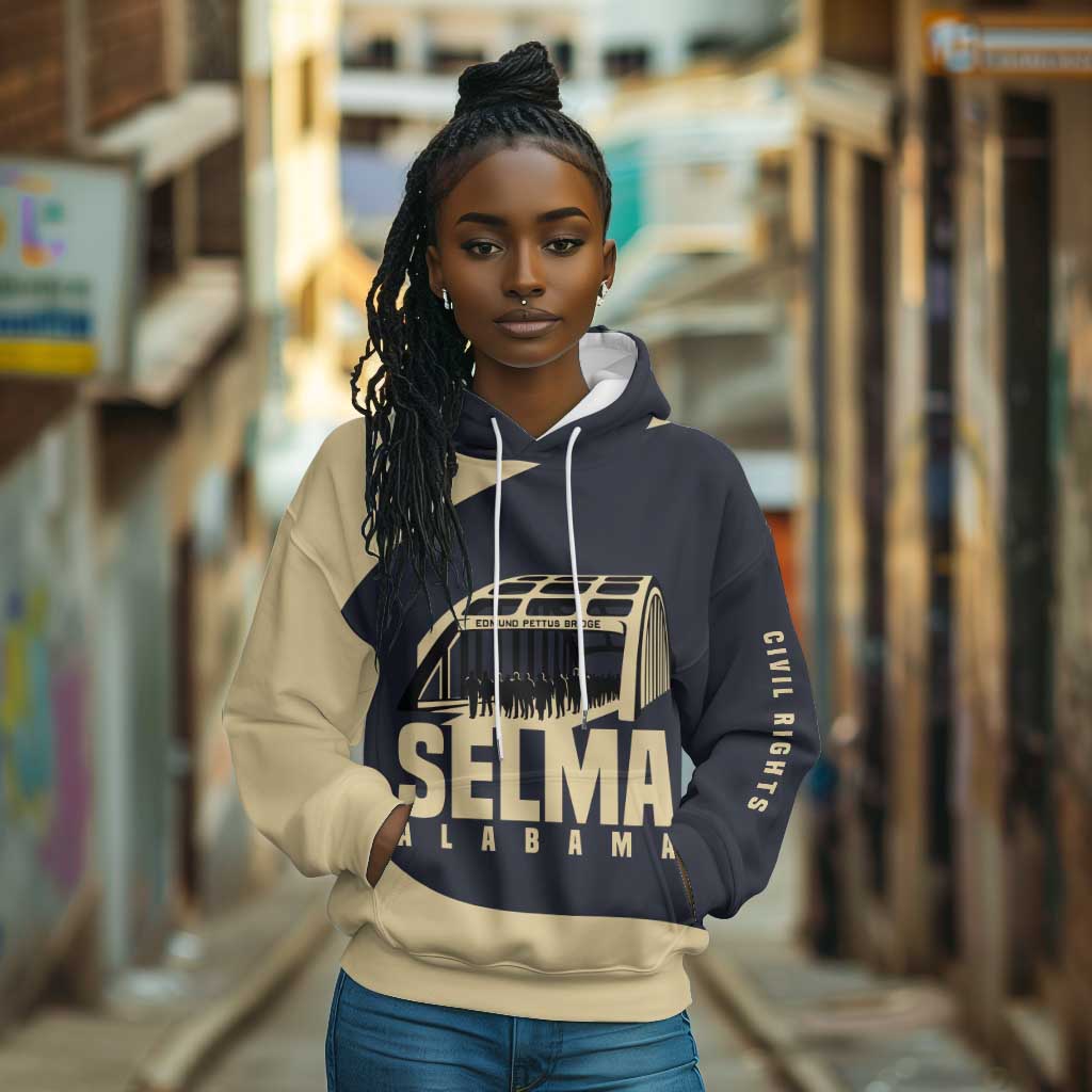 John Lewis Hoodie with Selma Bridge Graphic Civil Rights and Voting Rights Tribute - African Pride