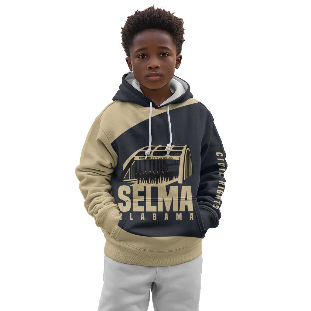 John Lewis Kid Hoodie with Selma Bridge Graphic Civil Rights and Voting Rights Tribute - African Pride