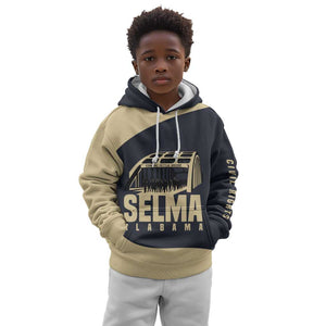 John Lewis Kid Hoodie with Selma Bridge Graphic Civil Rights and Voting Rights Tribute - African Pride