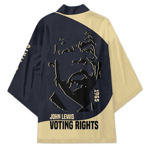 John Lewis Kimono with Selma Bridge Graphic Civil Rights and Voting Rights Tribute - African Pride