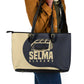 John Lewis Leather Tote Bag with Selma Bridge Graphic Civil Rights and Voting Rights Tribute - African Pride