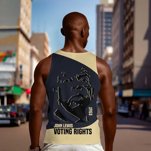 John Lewis Men Tank Top with Selma Bridge Graphic Civil Rights and Voting Rights Tribute - African Pride