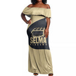 John Lewis Off Shoulder Maxi Dress with Selma Bridge Graphic Civil Rights and Voting Rights Tribute - African Pride