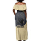 John Lewis Off Shoulder Maxi Dress with Selma Bridge Graphic Civil Rights and Voting Rights Tribute - African Pride