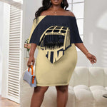 John Lewis Off Shoulder Short Dress with Selma Bridge Graphic Civil Rights and Voting Rights Tribute - African Pride