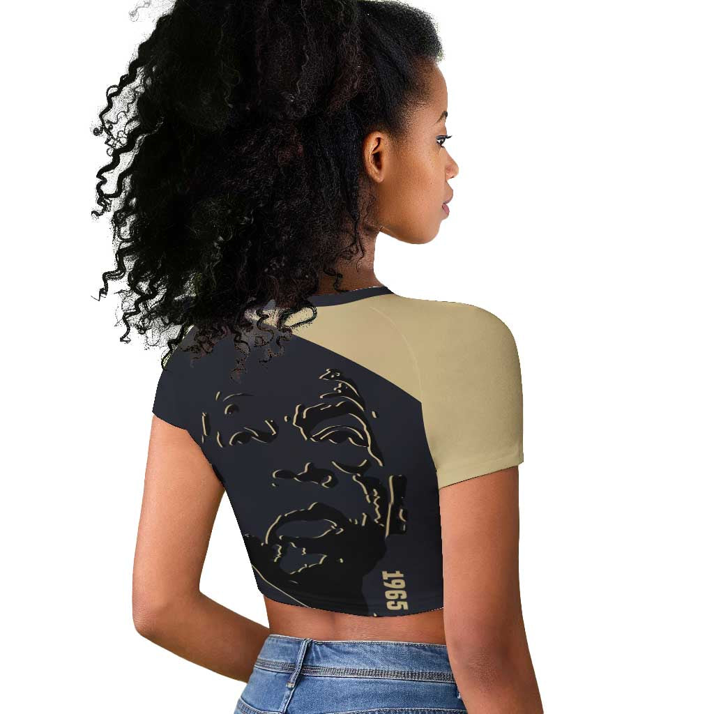 John Lewis Raglan Cropped T shirt with Selma Bridge Graphic Civil Rights and Voting Rights Tribute - African Pride