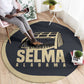 John Lewis Round Carpet with Selma Bridge Graphic Civil Rights and Voting Rights Tribute - African Pride