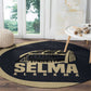 John Lewis Round Carpet with Selma Bridge Graphic Civil Rights and Voting Rights Tribute - African Pride