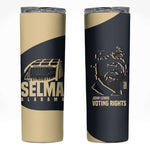 John Lewis Skinny Tumbler with Selma Bridge Graphic Civil Rights and Voting Rights Tribute - African Pride