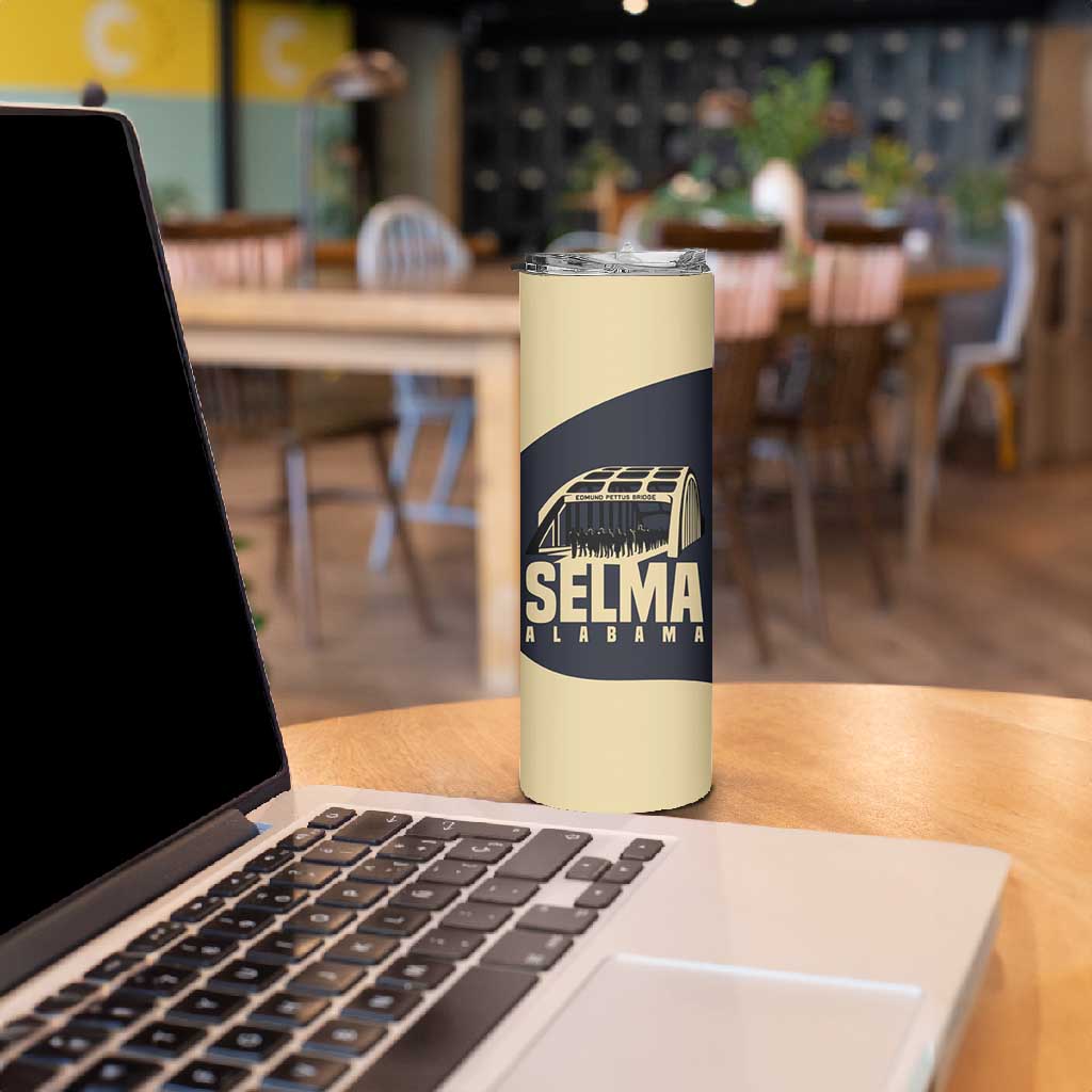 John Lewis Skinny Tumbler with Selma Bridge Graphic Civil Rights and Voting Rights Tribute - African Pride