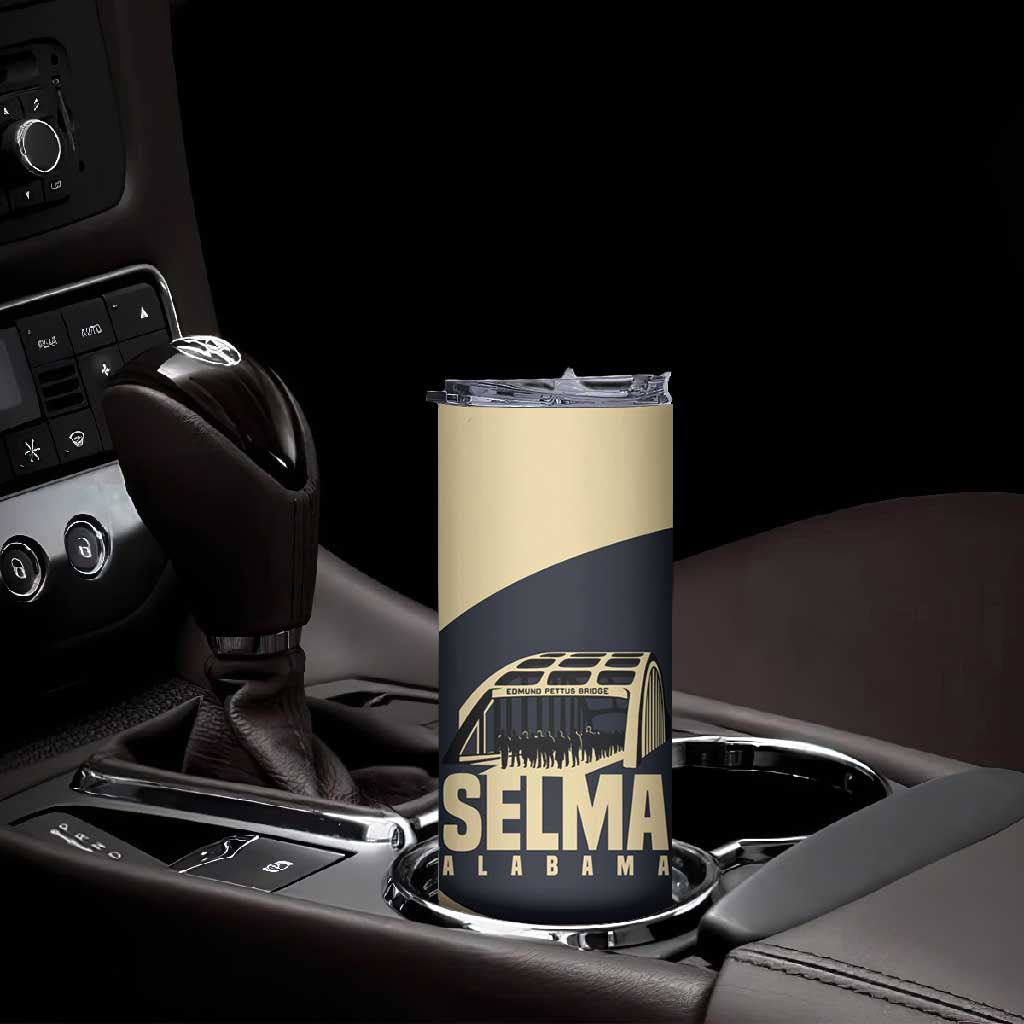 John Lewis Skinny Tumbler with Selma Bridge Graphic Civil Rights and Voting Rights Tribute - African Pride