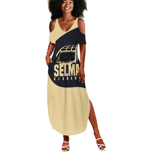 John Lewis Summer Maxi Dress with Selma Bridge Graphic Civil Rights and Voting Rights Tribute - African Pride
