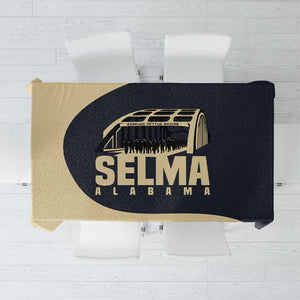 John Lewis Tablecloth with Selma Bridge Graphic Civil Rights and Voting Rights Tribute - African Pride