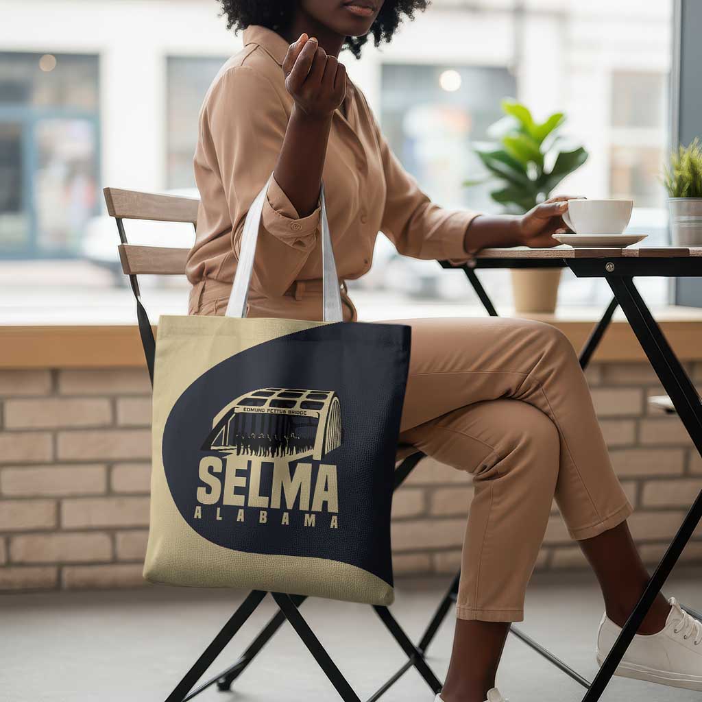 John Lewis Tote Bag with Selma Bridge Graphic Civil Rights and Voting Rights Tribute - African Pride