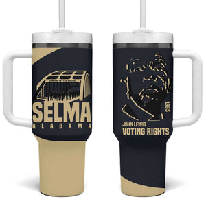 John Lewis Tumbler With Handle with Selma Bridge Graphic Civil Rights and Voting Rights Tribute - African Pride