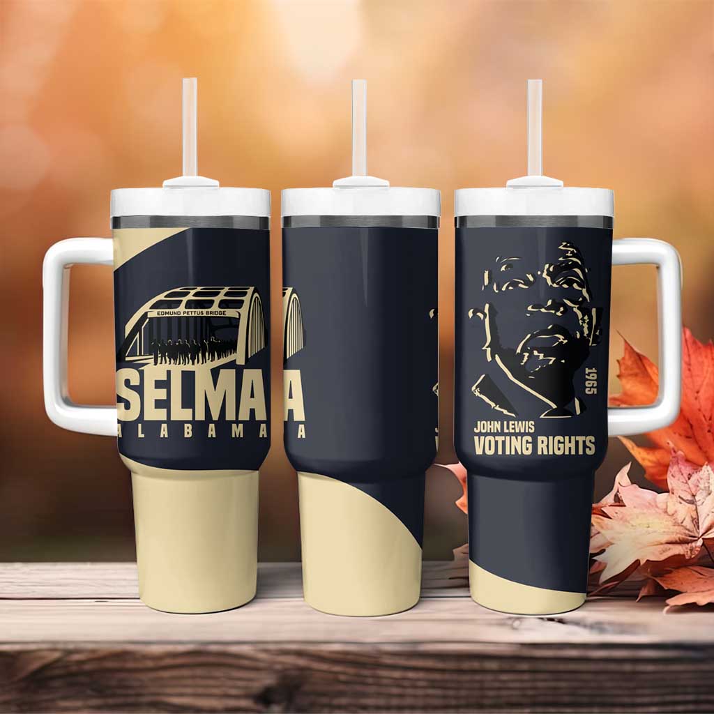 John Lewis Tumbler With Handle with Selma Bridge Graphic Civil Rights and Voting Rights Tribute - African Pride