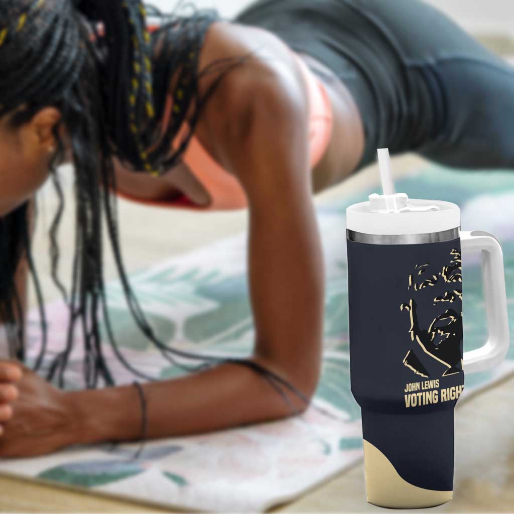 John Lewis Tumbler With Handle with Selma Bridge Graphic Civil Rights and Voting Rights Tribute - African Pride