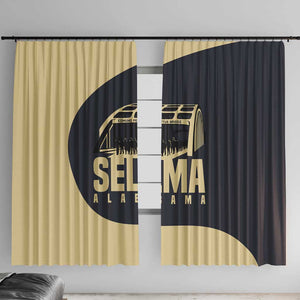 John Lewis Window Curtain with Selma Bridge Graphic Civil Rights and Voting Rights Tribute - African Pride
