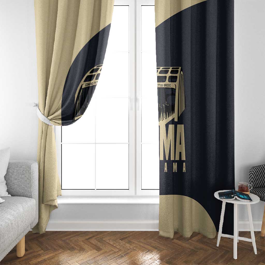 John Lewis Window Curtain with Selma Bridge Graphic Civil Rights and Voting Rights Tribute - African Pride