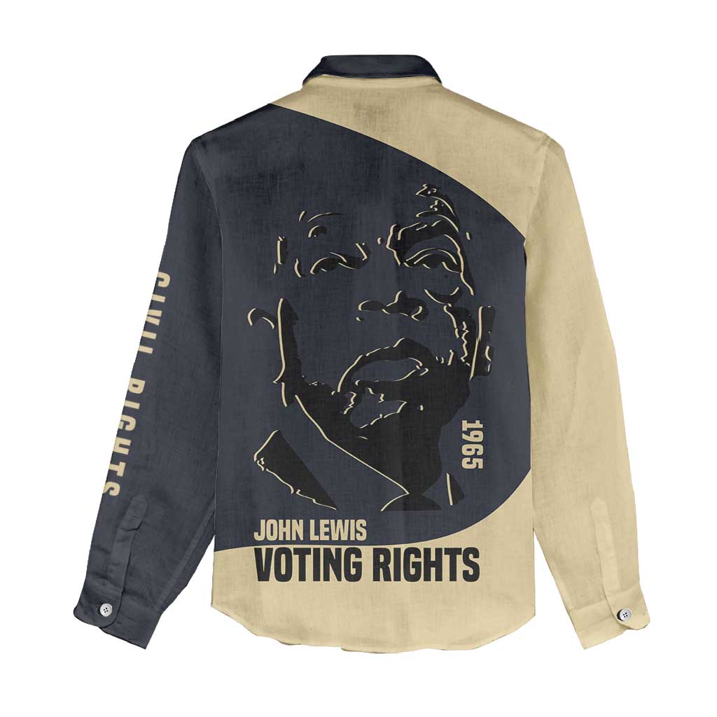 John Lewis Women Casual Shirt with Selma Bridge Graphic Civil Rights and Voting Rights Tribute - African Pride