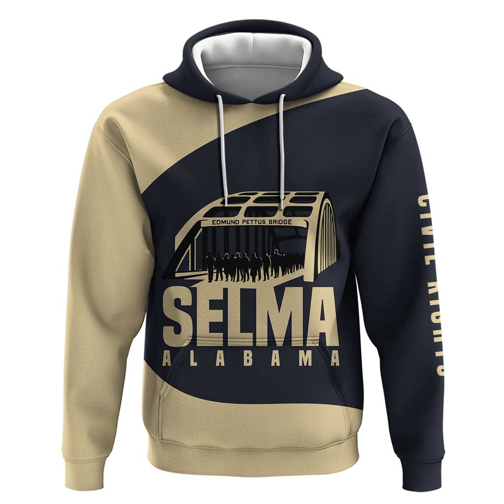 John Lewis Zip Hoodie with Selma Bridge Graphic Civil Rights and Voting Rights Tribute - African Pride