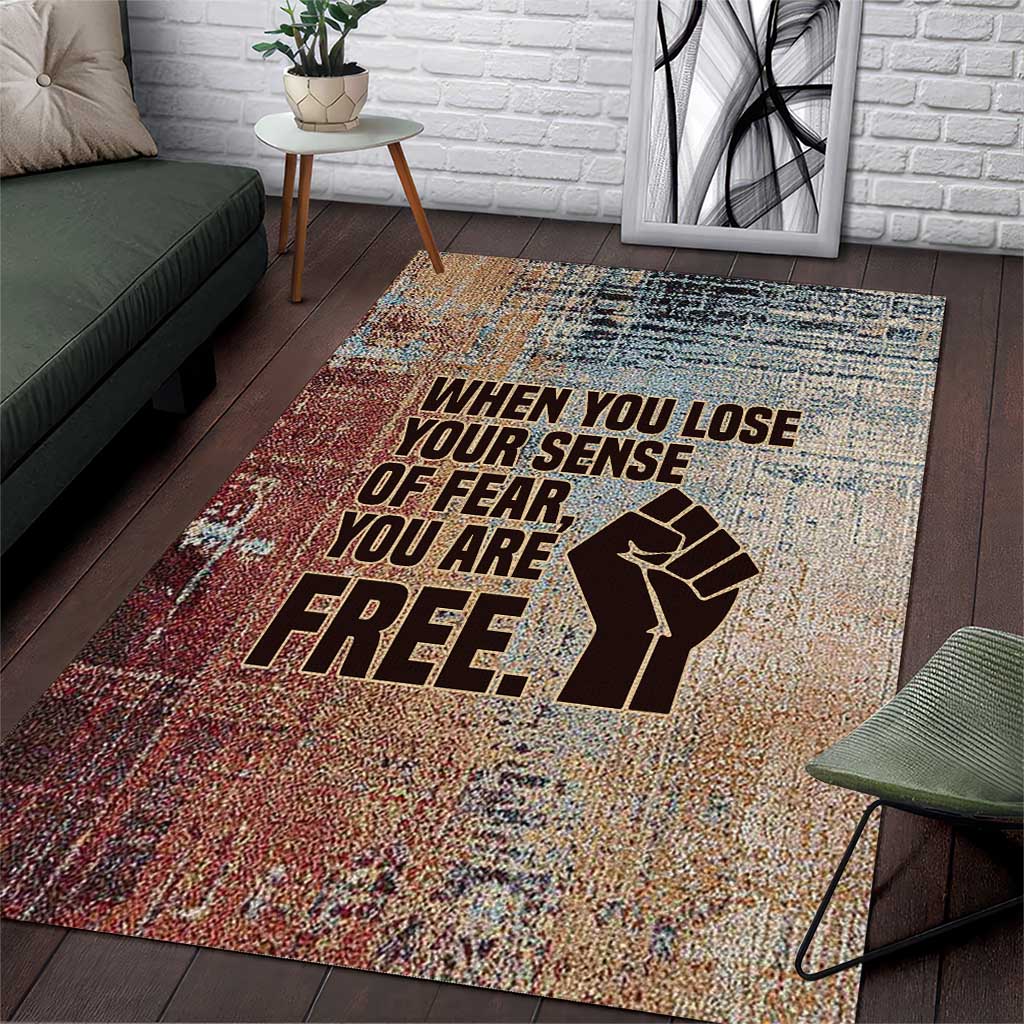 John Lewis Area Rug with Freedom Quote Graphic Civil Rights and Legacy Tribute - African Pride