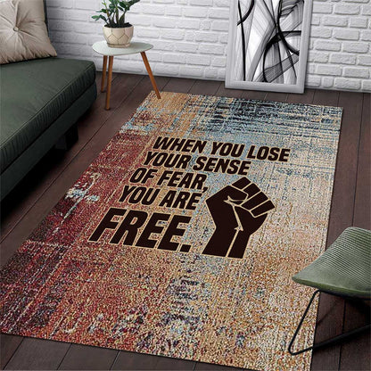John Lewis Area Rug with Freedom Quote Graphic Civil Rights and Legacy Tribute - African Pride