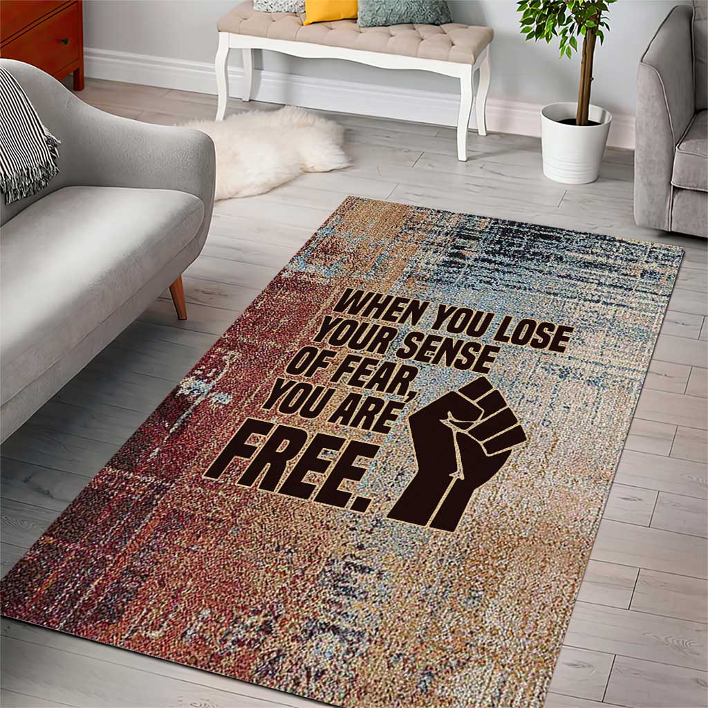 John Lewis Area Rug with Freedom Quote Graphic Civil Rights and Legacy Tribute - African Pride