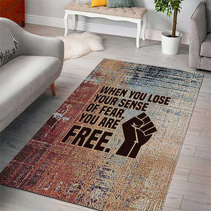 John Lewis Area Rug with Freedom Quote Graphic Civil Rights and Legacy Tribute - African Pride