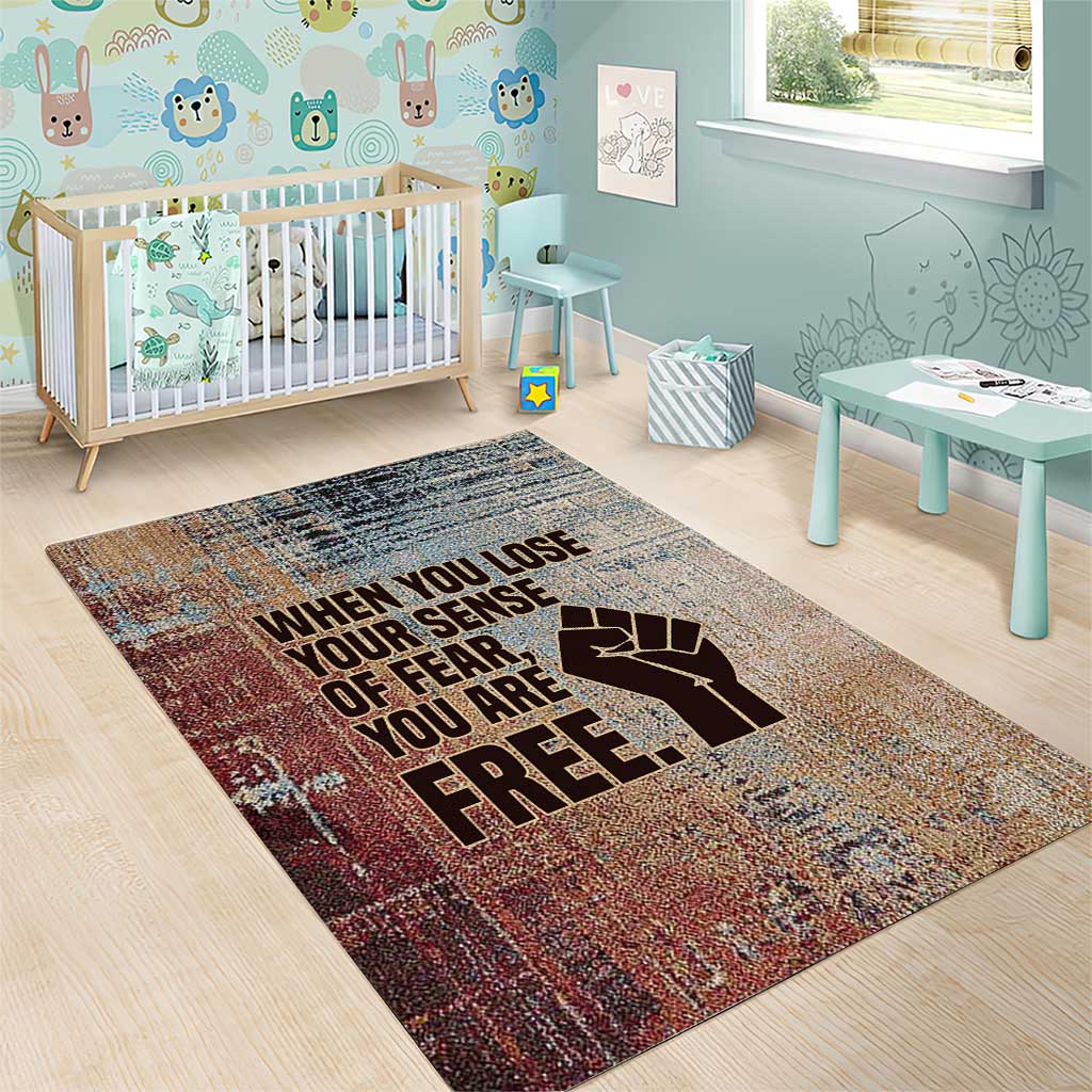 John Lewis Area Rug with Freedom Quote Graphic Civil Rights and Legacy Tribute - African Pride