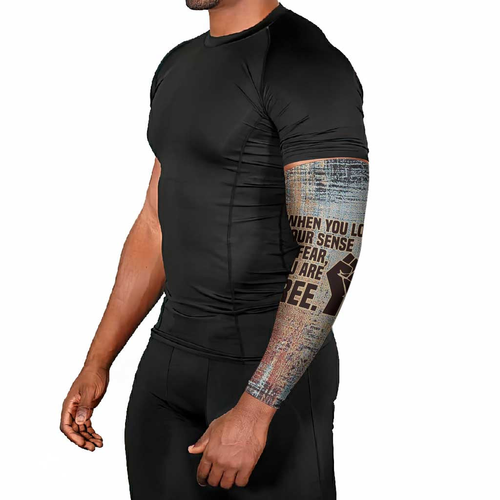 John Lewis Arm Sleeves with Freedom Quote Graphic Civil Rights and Legacy Tribute - African Pride