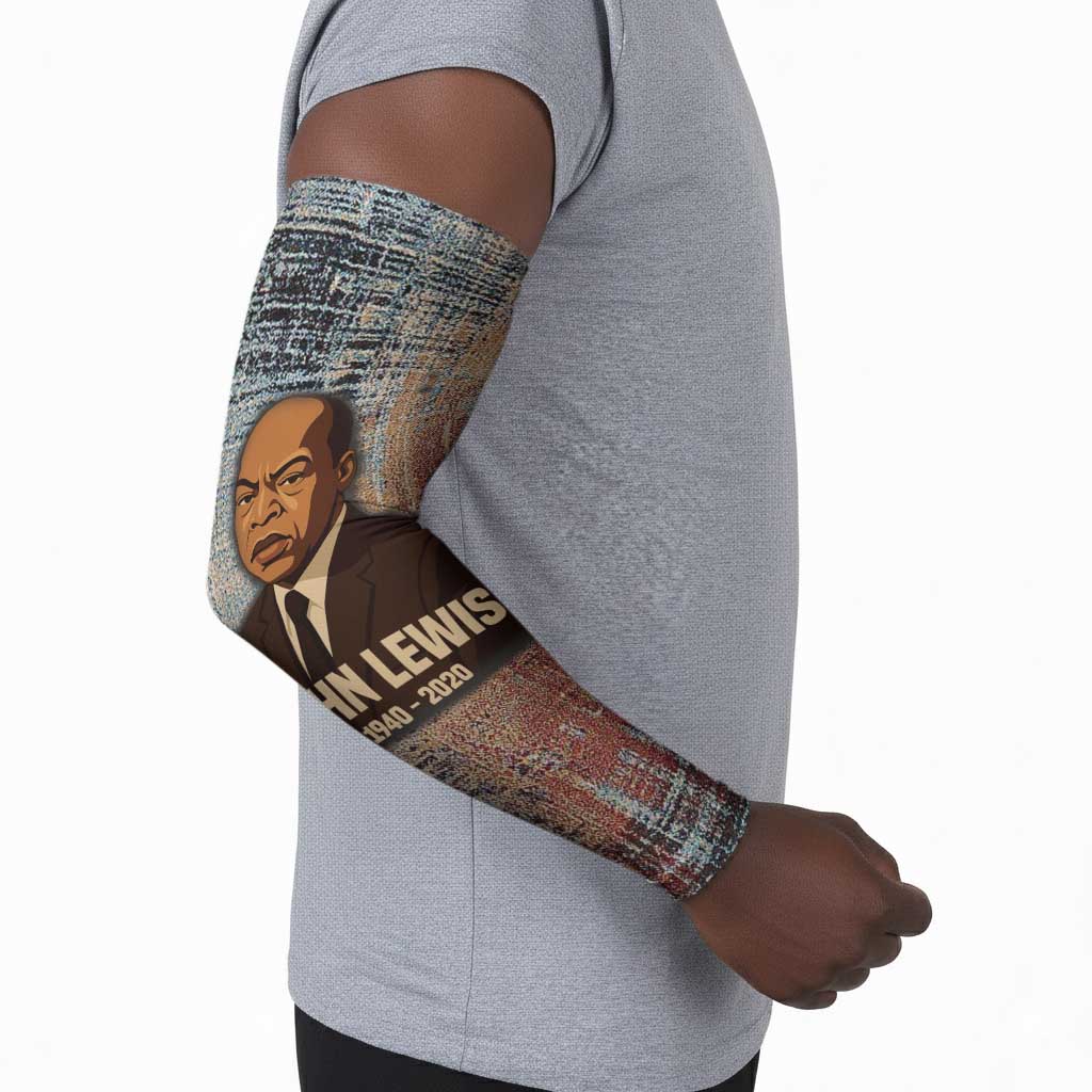 John Lewis Arm Sleeves with Freedom Quote Graphic Civil Rights and Legacy Tribute - African Pride