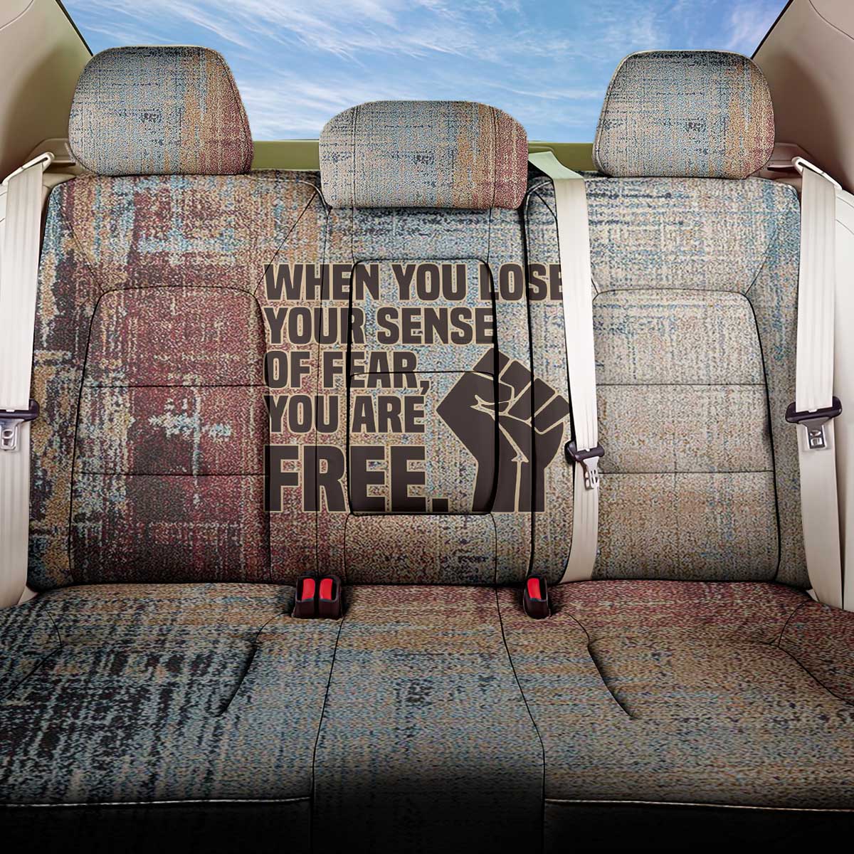 John Lewis Back Car Seat Cover with Freedom Quote Graphic Civil Rights and Legacy Tribute - African Pride
