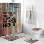 John Lewis Bathroom Set with Freedom Quote Graphic Civil Rights and Legacy Tribute - African Pride