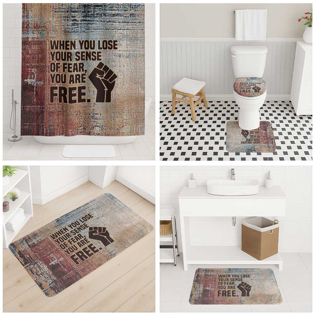 John Lewis Bathroom Set with Freedom Quote Graphic Civil Rights and Legacy Tribute - African Pride