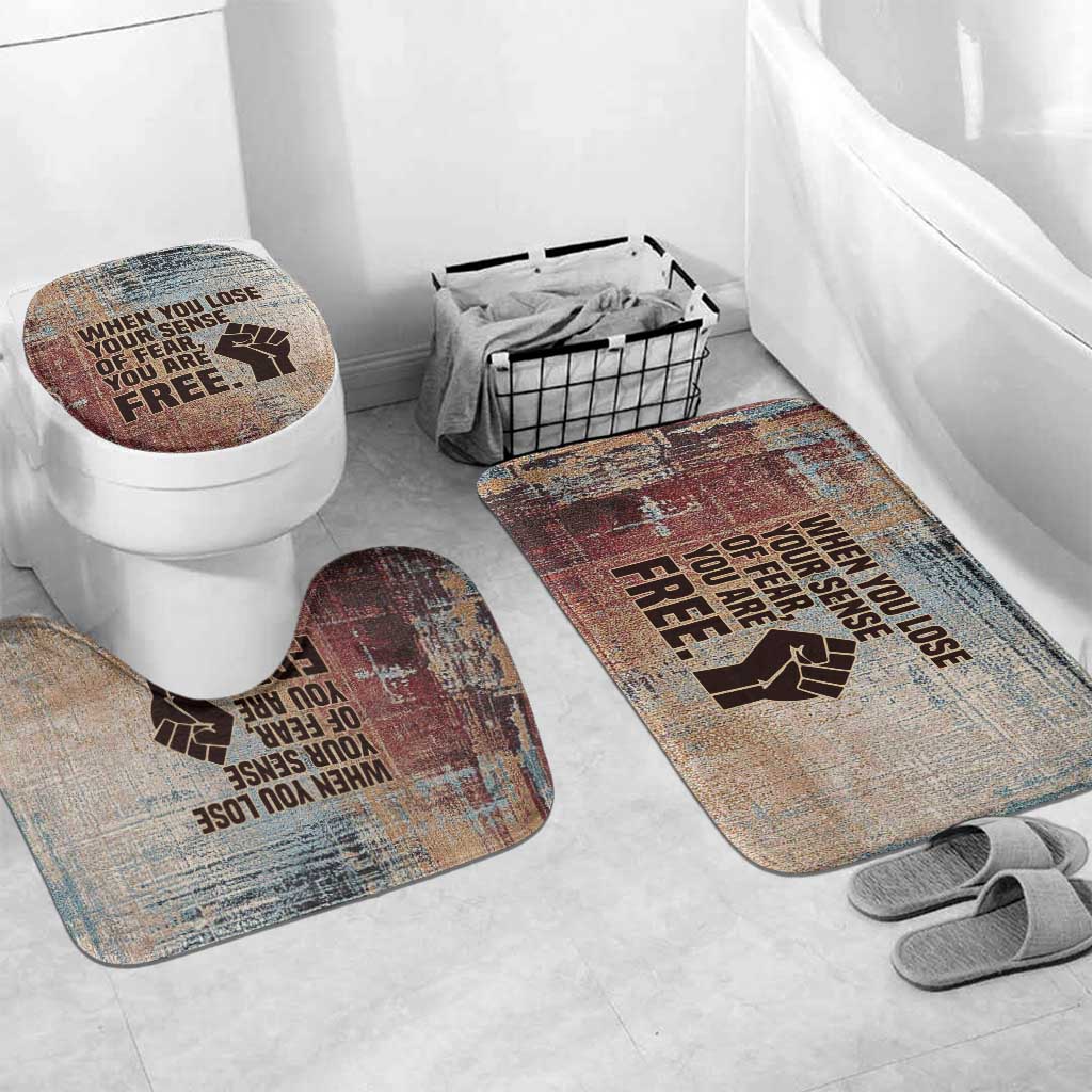 John Lewis Bathroom Set with Freedom Quote Graphic Civil Rights and Legacy Tribute - African Pride